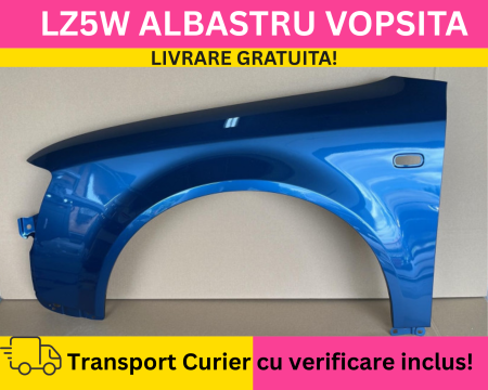 A4 B6 2000-2004 - Aripa fata stanga Audi A4 B6 2000-2004 Albastru LZ5W VOPSITA