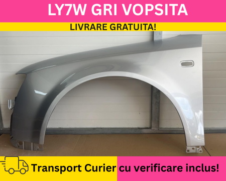 A4 B6 2000-2004 - Aripa fata stanga Audi A4 B6 2000-2004 GRI LY7W VOPSITA