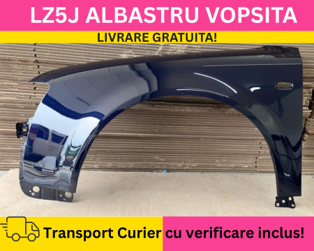 A4 B6 2000-2004 - Aripa fata stanga Audi A4 B6 2000-2004 LZ5J Albastru la culoare VOPSITA
