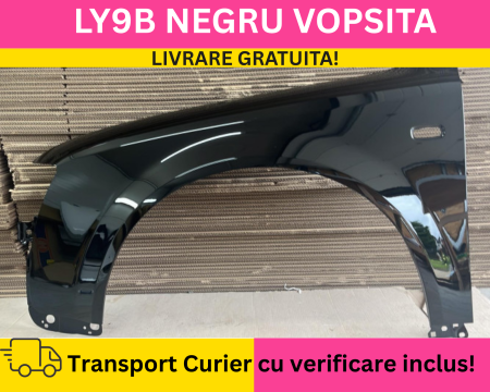 A4 B6 2000-2004 - Aripa fata stanga Audi A4 B6 2000-2004 NEGRU LY9B VOPSITA