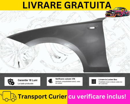 SERIA 1 E81 E82 E87 E88 - Aripa stanga fata Gri A22 BMW E81 E82 E87 E88 2004-2012 VOPSITA TU Alegi culoarea