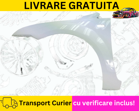 FOCUS MK2 2004-2008 - Aripa stanga fata ALB Frozen Ford Focus MK2 II 2004-2008 cu gaura semnal VOPSITA TU Alegi culoarea