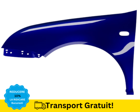 BORA 1998-2005 - Aripa fata stanga Volkswagen Bora 1998-2005 Albastru LB5N VOPSITA