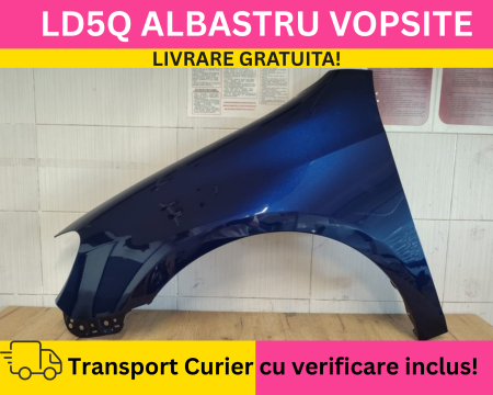 Aripa fata stanga Volkswagen Golf VI 6 2008-2012 Hatchback Albastru LD5Q