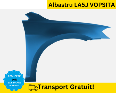 GOLF 7 VII 2012-2021 - Aripa fata dreapta Volkswagen Golf VII 7 2012-2017Albastru LA5J  VOPSITA