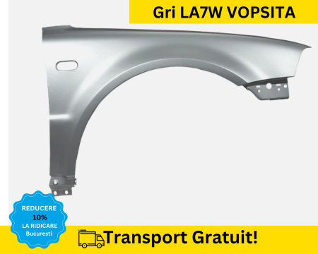 PASSAT B5 1998-2005 - Aripa fata dreapta Volkswagen Passat B5 2000-2003 cu semnal Gri LA7W VOPSITA