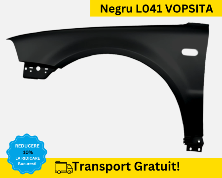 PASSAT B5 1998-2005 - Aripa fata stanga Volkswagen Passat B5 2000-2003 cu semnal Negru L041 VOPSITA