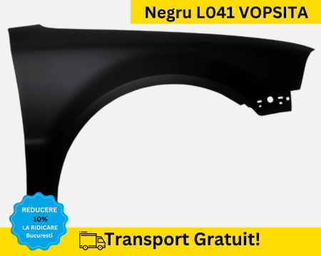PASSAT B5 1998-2005 - Aripa fata dreapta Volkswagen Passat B5 2003-2005 fara semnal Negru L041 VOPSITA