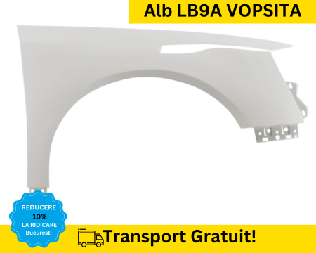 Aripa fata dreapta Volkswagen Passat B6 2005-2010 Alb LB9A VOPSITA