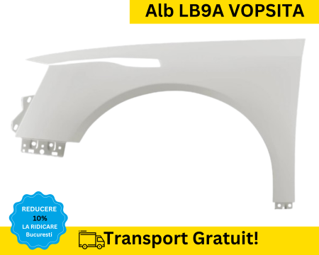 Aripa fata stanga Volkswagen Passat B6 2005-2010 Alb LB9A VOPSITA
