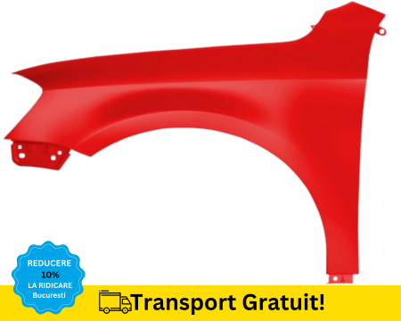 PASSAT B7 2010-2014 - Aripa fata stanga Volkswagen Passat B7 2010-2014 ROSU LY3D VOPSITA