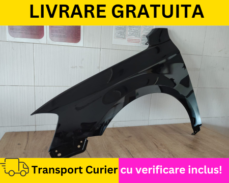 PASSAT B7 2010-2014 - Aripa fata stanga Negru LC9X VOPSITA Volkswagen Passat B7 2010-2014