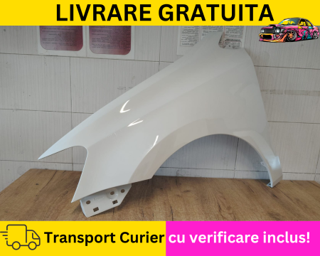 POLO 6R 2009-2017 - Aripa fata stanga Volkswagen Polo 6R 2009-2017 Alb LC9A la culoare VOPSITA