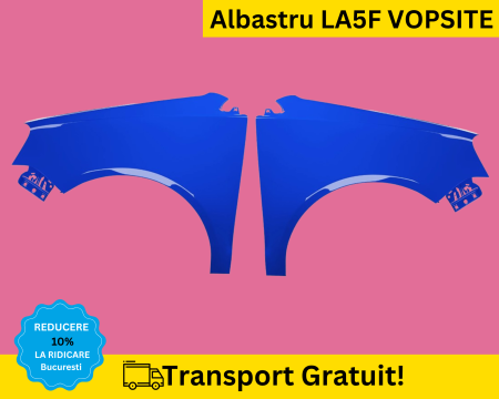 POLO 9N 2005-2009 - Aripi fata Volkswagen Polo 9N 2005-2009 Albastru LA5F VOPSITE