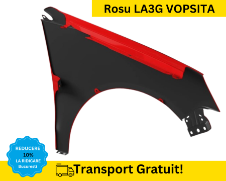 Aripa fata stanga Volkswagen Polo 9N 2005-2009 Rosu LA3G VOPSITA [1]
