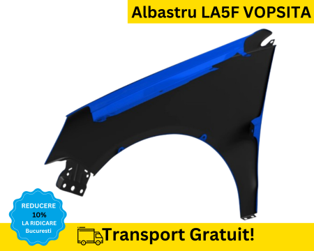 Aripa fata dreapta Volkswagen Polo 9N 2005-2009 Albastru LA5F VOPSITA [1]