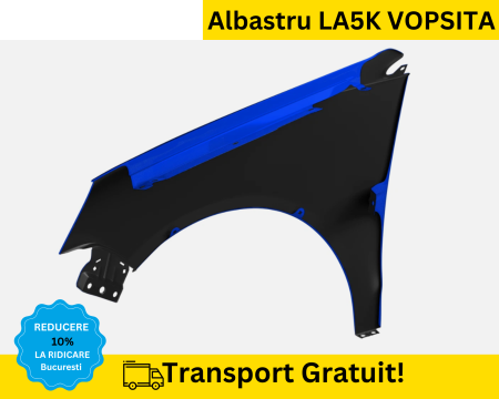 Aripa fata dreapta Volkswagen Polo 9N 2005-2009 Albastru LA5K VOPSITA [1]