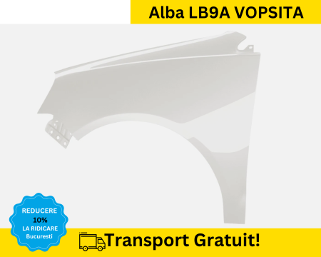 POLO 9N 2005-2009 - Aripa fata stanga Volkswagen Polo 9N 2005-2009 Alb LB9A VOPSITA