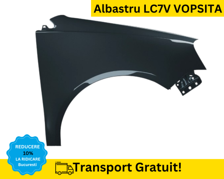 POLO 9N 2005-2009 - Aripa fata dreapta Volkswagen Polo 9N 2005-2009 Albastru LC7V VOPSITA