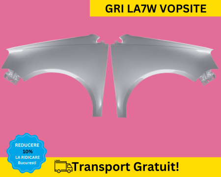 POLO 9N 2005-2009 - Aripa fata dreapta Volkswagen Polo 9N 2005-2009 Gri LA7W VOPSITA