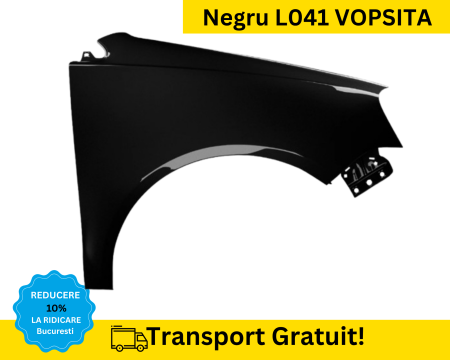 POLO 9N 2005-2009 - Aripa fata dreapta Volkswagen Polo 9N 2005-2009 Negru L041 VOPSITA