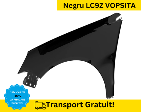 Aripa fata dreapta Volkswagen Polo 9N 2005-2009 Negru LC9Z VOPSITA [1]