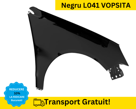Aripa fata stanga Volkswagen Polo 9N 2005-2009 Negru L041 VOPSITA [1]