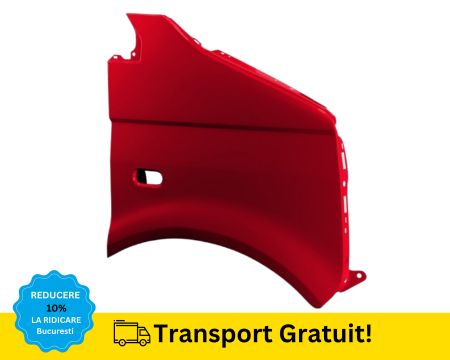 TRANSPORTER 2003-2026 - Aripa fata Dreapta Volkswagen Transporter T5 2003-2014 Rosu LC3X VOPSITA