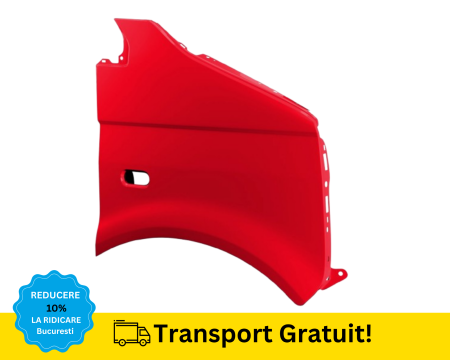 TRANSPORTER 2003-2026 - Aripa fata Dreapta Volkswagen Transporter T5 2003-2014 Rosu LY3D VOPSITA