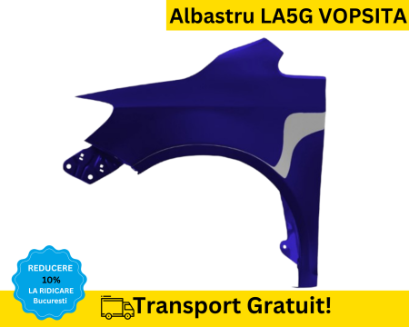 GOLF PLUS 2005-2014 - Aripa fata stanga Volkswagen Golf Plus 2005-2014 Albastru LA5G VOPSITA