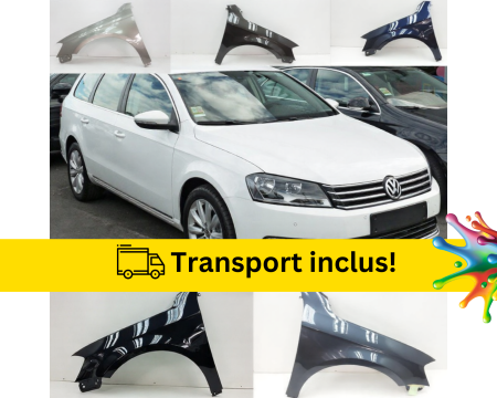PASSAT B7 2010-2014 - Aripa fata VW Passat B7 2010-2014 Negru Gri Albastru Alb Rosu Maro vopsita la culoarea masini 