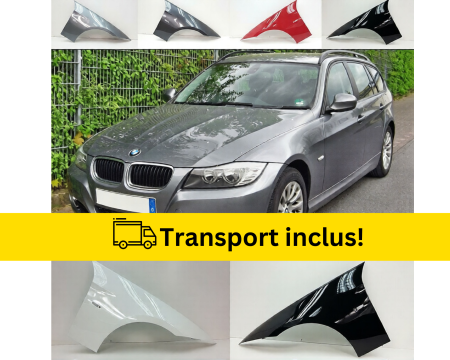 SERIA 3 E90 E91 SEDAN COMBI - Aripa fata BMW Seria 3 E90 E91 2005-2011 Negru Gri Albastru Alb Maro vopsita la culoarea masini