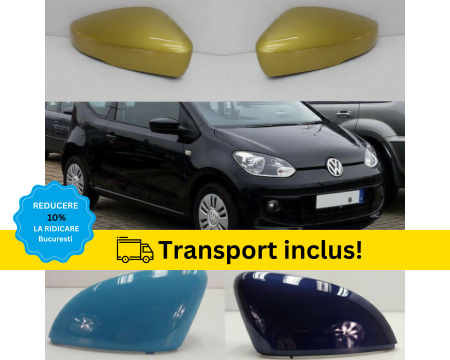 UP 2012-2023 - Capac carcasa Oglinda VW UP 2012-2023 Alb Negru Rosu Gri Verde Albastru la culoarea masini vopsita