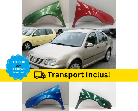 BORA 1998-2005 - Aripa fata VW BORA 1998-2005 Negru Rosu Gri Verde Albastru Alb Auriu la culoarea masini vopsita