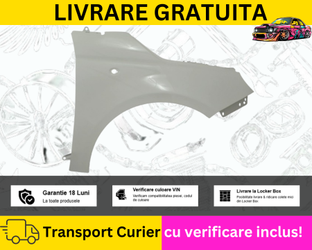 500 2007-2025 - Aripa dreapta fata Alb 268/A Fiat 500 2007-2024 VOPSITA TU Alegi culoarea