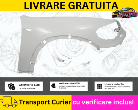SERIA 3 E46 1998-2005 - Aripa dreapta fata Alb 300 BMW X5 E70 2010-2013 FL Facelift cu spalator far VOPSITA Tu alegi culoarea