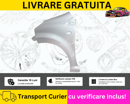 Aripa stanga fata Argintiu Gri Toyota Aygo 2005-2014 VOPSITA TU Alegi culoarea