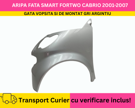 FORTWO - Aripa stanga fata Gri/Argintiu VOPSITA Smart ForTwo Cabriolet 2001-2007