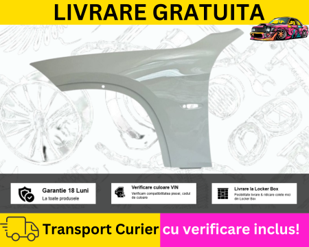 X1 - Aripa stanga fata Alb BMW X1 E84 2009-2012 VOPSITA Tu alegi culoarea