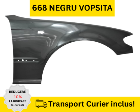 BMW - Aripa dreapta fata BMW E46 FSL 2001-2005 Negru 668 VOPSITA