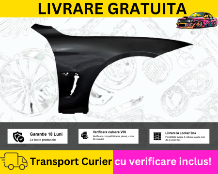 SERIA 4 F32/F33/F36 - Aripa dreapta fata Negru 475 BMW Seria 4 F32 F33 F36 2012-2018 VOPSITA TU Alegi culoarea