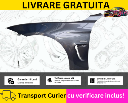 SERIA 4 F32/F33/F36 - Aripa stanga fata Gri B39 Mineral BMW Seria 4 F32 F33 F36 2012-2018 VOPSITA TU Alegi culoarea