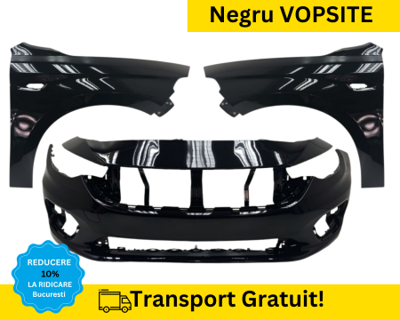 TIPO - Bara, Aripi fata Fiat Tipo 2016-2020 Negru VOPSITE