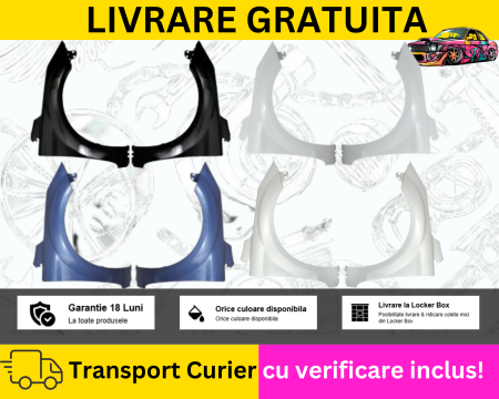 FOCUS MK2 2008-2011 - Aripi fata Negru Gri Alb Albastru Rosu Verde Portocaliu Ford Focus MK2 II Facelift 2008-2011 fara gaura semnal VOPSITE TU Alegi culoarea