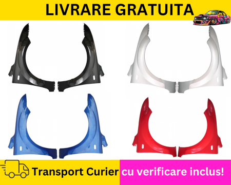 FOCUS MK2 2004-2008 - Aripi fata Negru Gri Alb Albastru Rosu Verde Portocaliu Ford Focus MK2 II 2004-2008 cu gaura semnal VOPSITE TU Alegi culoarea