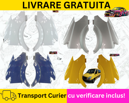 SPRINTER 2000-2026 - Aripi fata stanga + dreapta Alb Gri Negru Albastru Galben Verde Mercedes Sprinter W906 2006-2013 VOPSITE TU Alegi culoarea