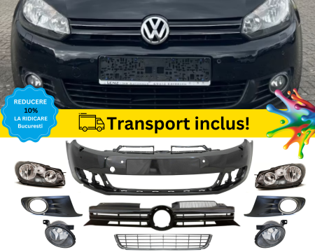 VOLKSWAGEN - Pachet Bara fata VW Golf 6 VI 2008-2012 Hatchback Negru LC9X vopsita