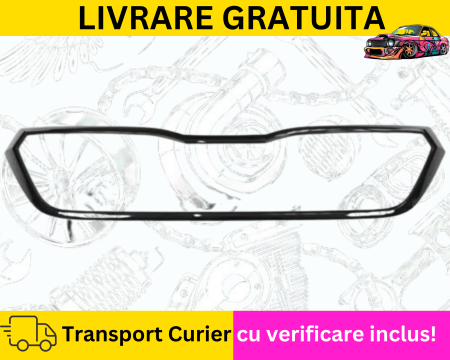 SKODA - Bandou Rama Grila Radiator Skoda OCTAVIA III 3 Facelift 2017-2021 NEGRU Lucios