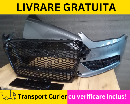 Bara + Grile + Aripa dreapta fata VOPSITA GRI LK7R Audi A4 B8.5 2012-2015 [1]