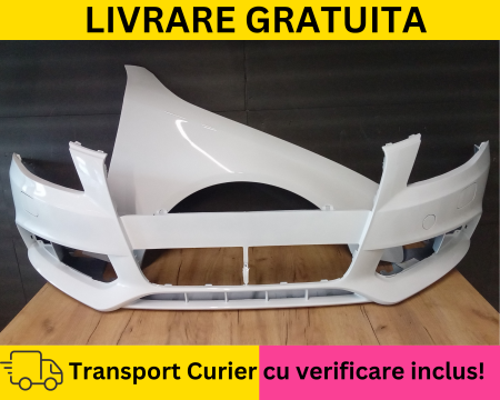 A4 B8 2007-2011 - Bara + Aripa dreapta fata Alba LY9C Ibis VOPSITA Audi A4 B8 2008-2011 + S-LINE